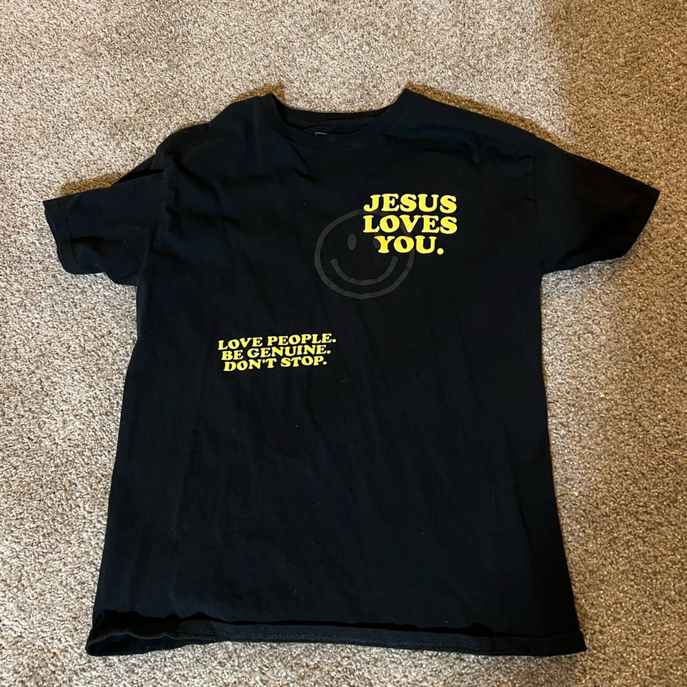 Jesus Loves You Black Tee- Unisex Medium